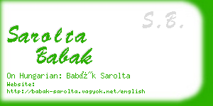 sarolta babak business card